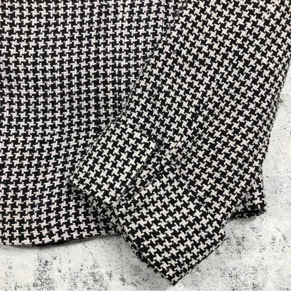 NEIMAN MARCUS Vintage 100% Silk Houndstooth Blazer Jacket Women’s Size 12 - Picture 7 of 13